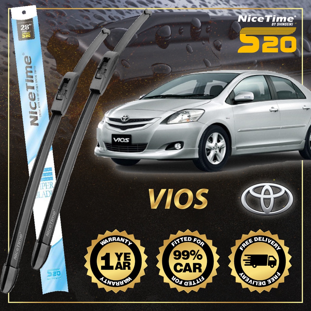 Toyota Vios (NCP93) 20072013 Original NICETIME Wiper (1 YEAR WARRANTY