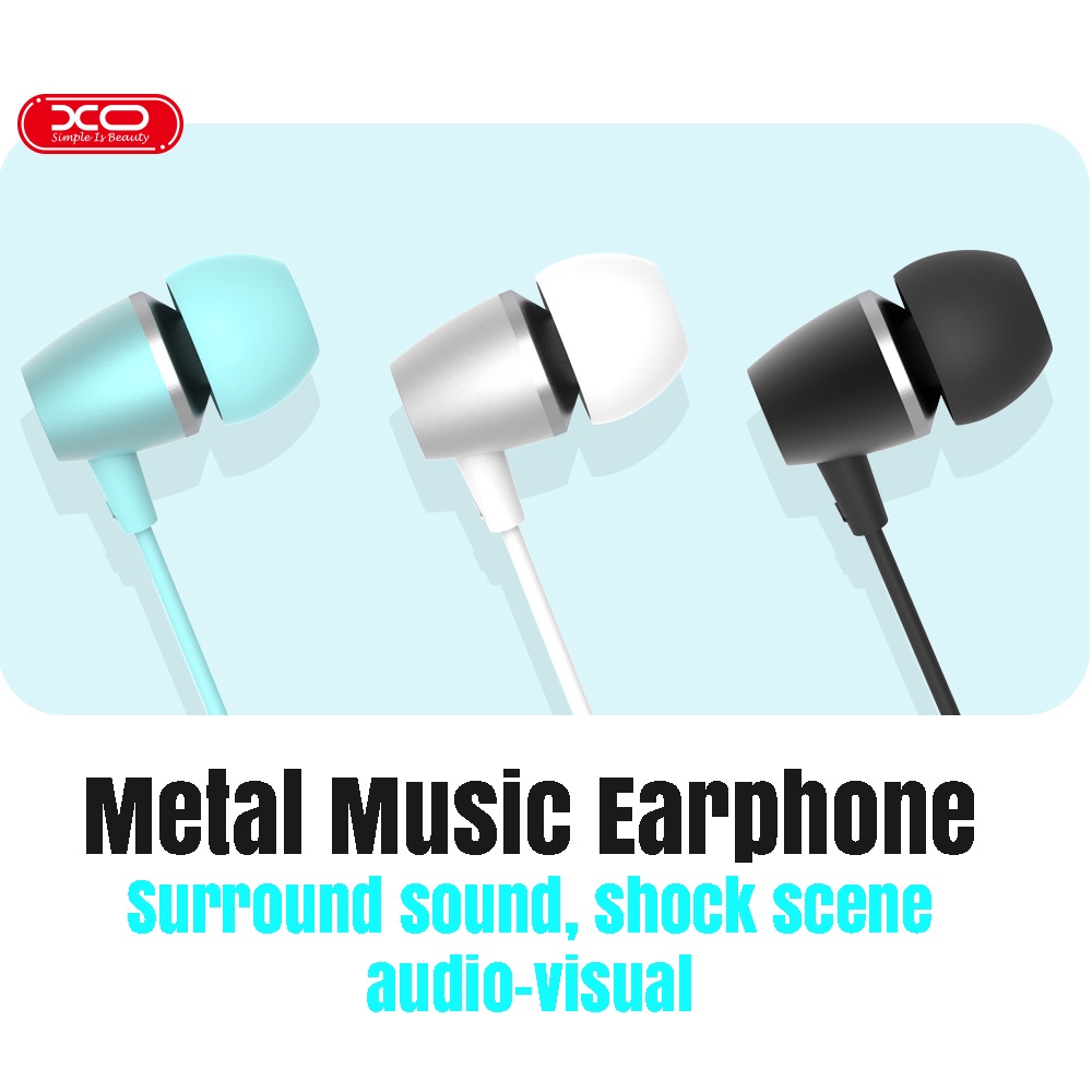 XO EP51 METAL Headphone Headset with Microphone Mic Volume Control