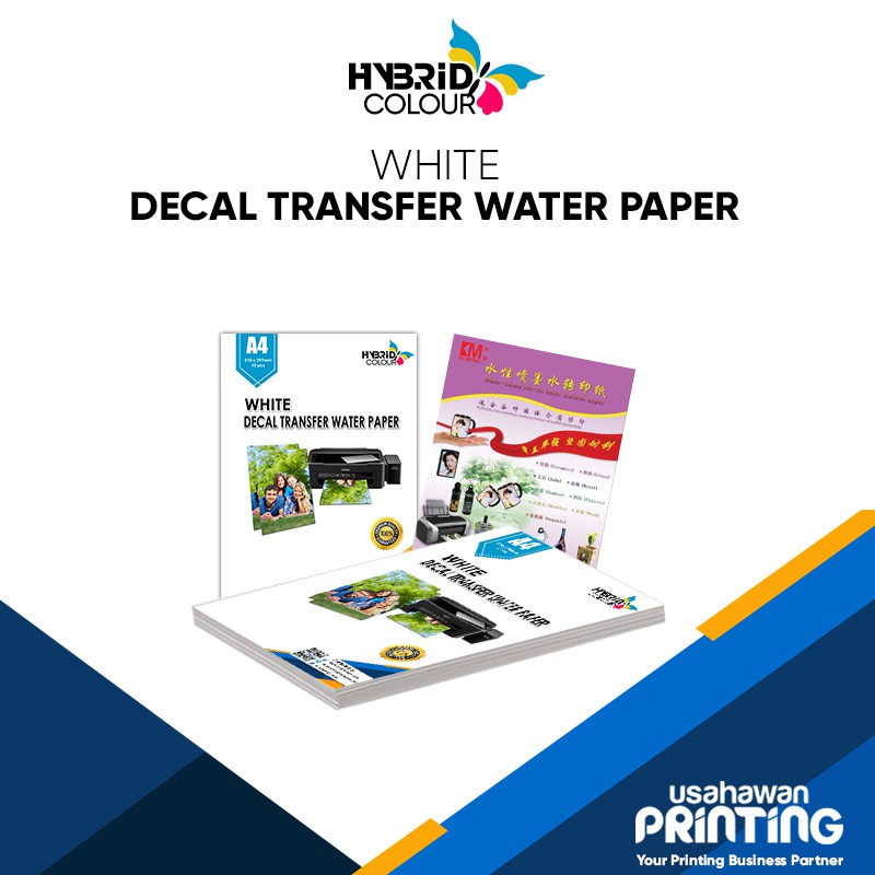 Decal Transfer Water Paper White A4 (10 Pcs) Shopee Malaysia