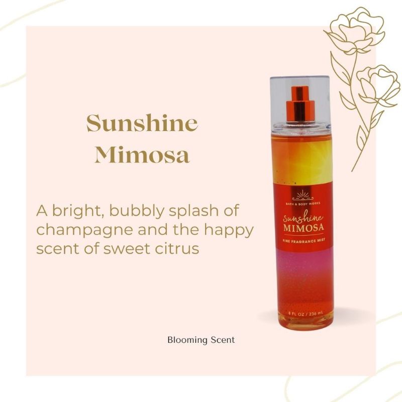 Original sunshine Mimosa Bath And Body Works Fragrance Mist 236ML