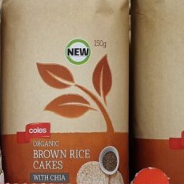 Coles Organic Brown Rice Cakes Original/Chia Seed, 150g Shopee Malaysia