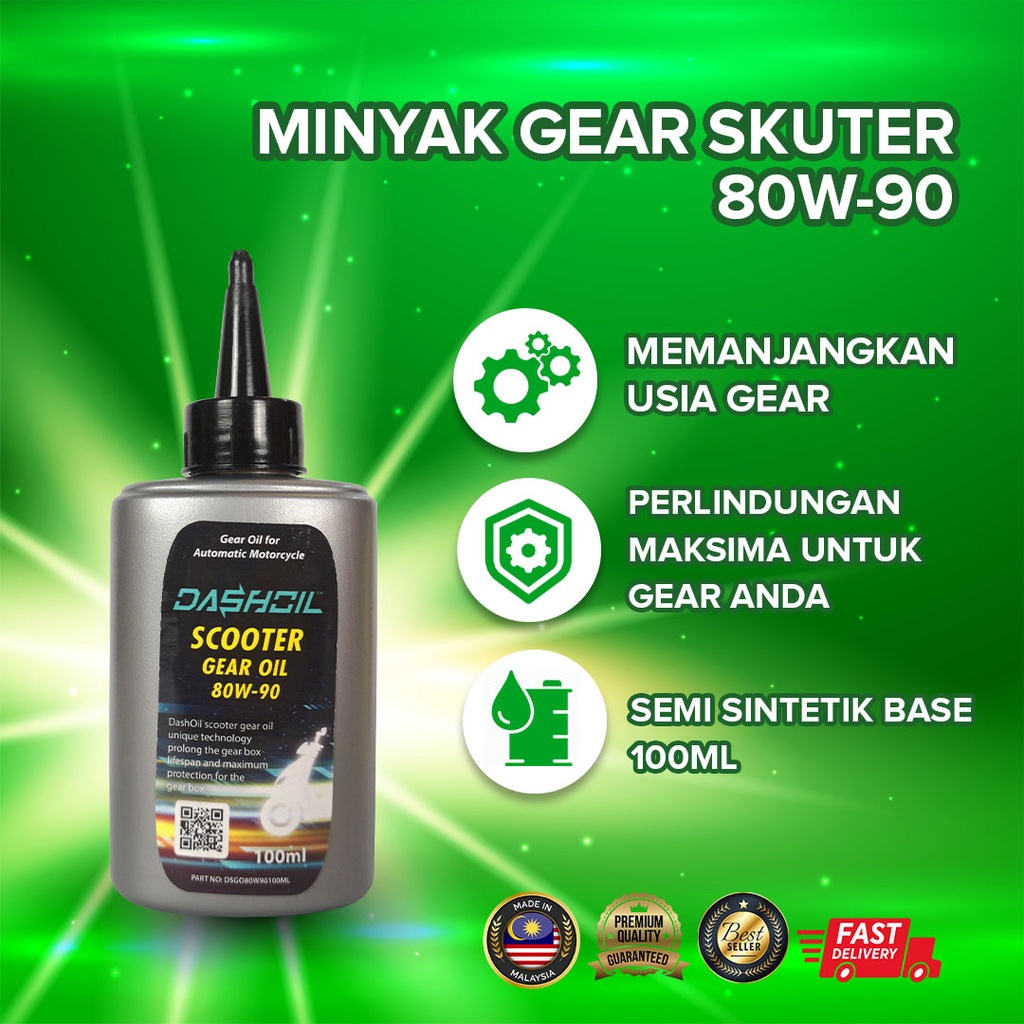 Gear Oil Scooter DashOil 4AT 80W90 Semi Synthetic Base Scooter Gear Oil HONDA, YAMAHA, SYM JET X