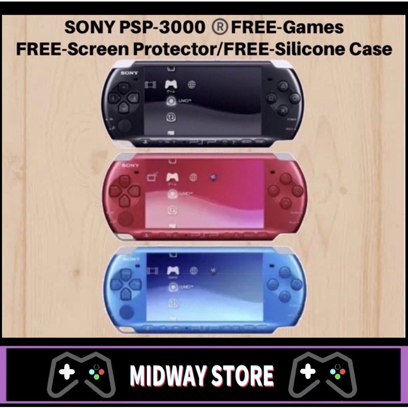 ORIGINAL SONY PSP3000 NEW!!👉🏿32gb👈🏿Free game screen protector silicone
