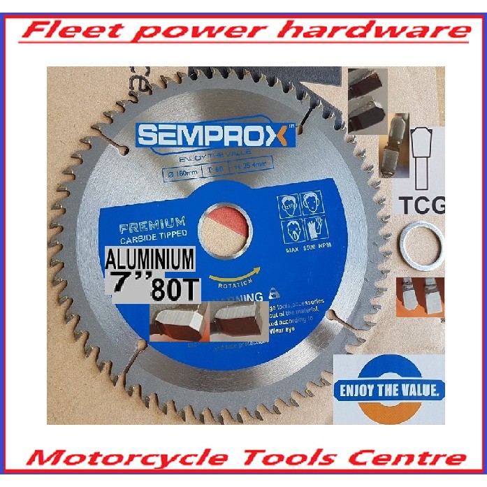 7" inch 80T aluminium plate blade disc miter saw cut off power tool