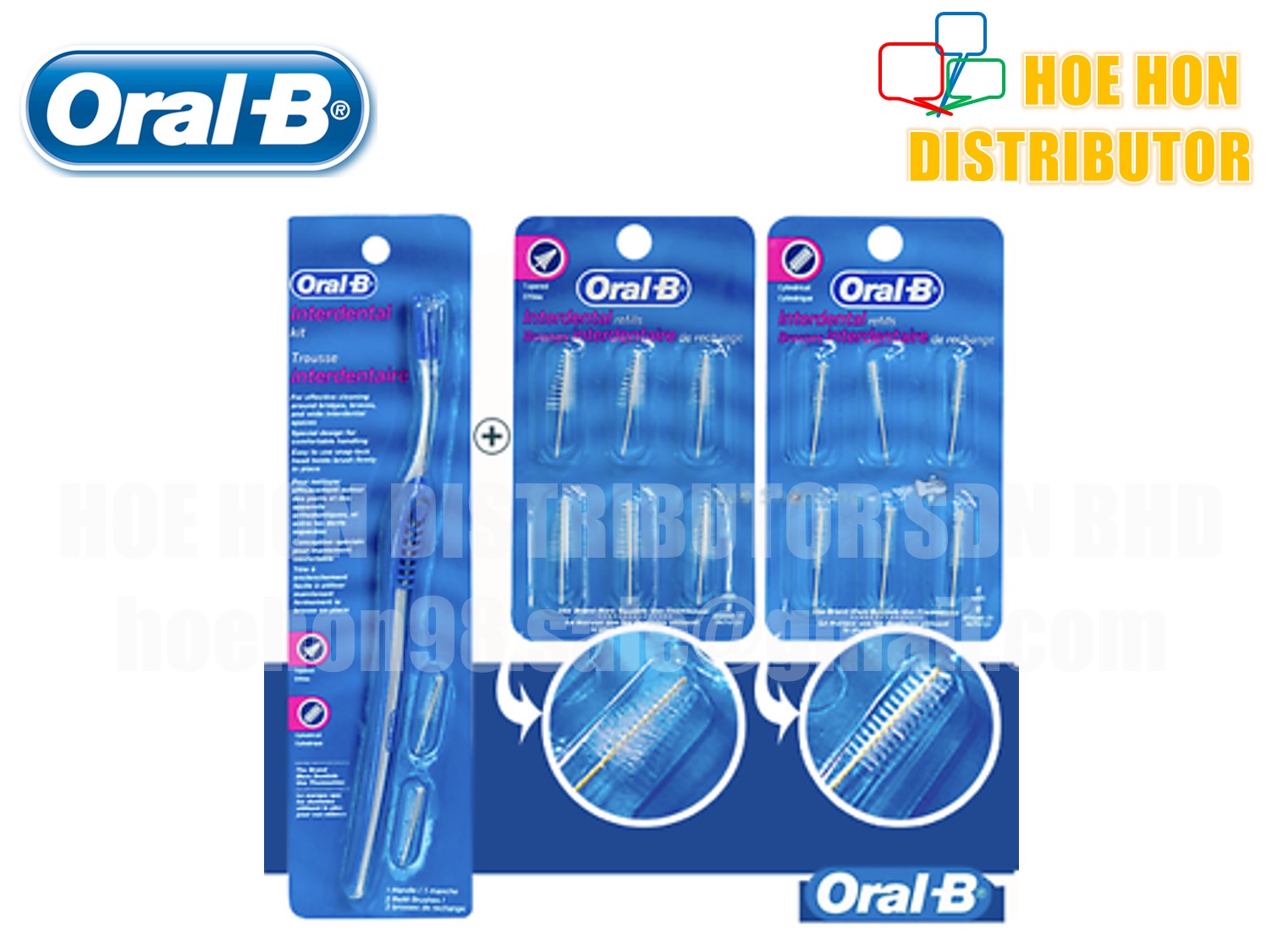 OralB / Oral B Interdental Cylindrical Tapered Bridge Brace Starter Kit Wide Space Toothbrush