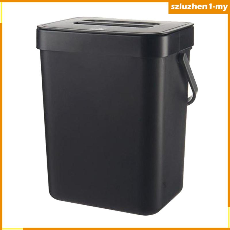 Modern Waste Rubbish Bin Wall Mounted Office Kitchen Trash Can Lid