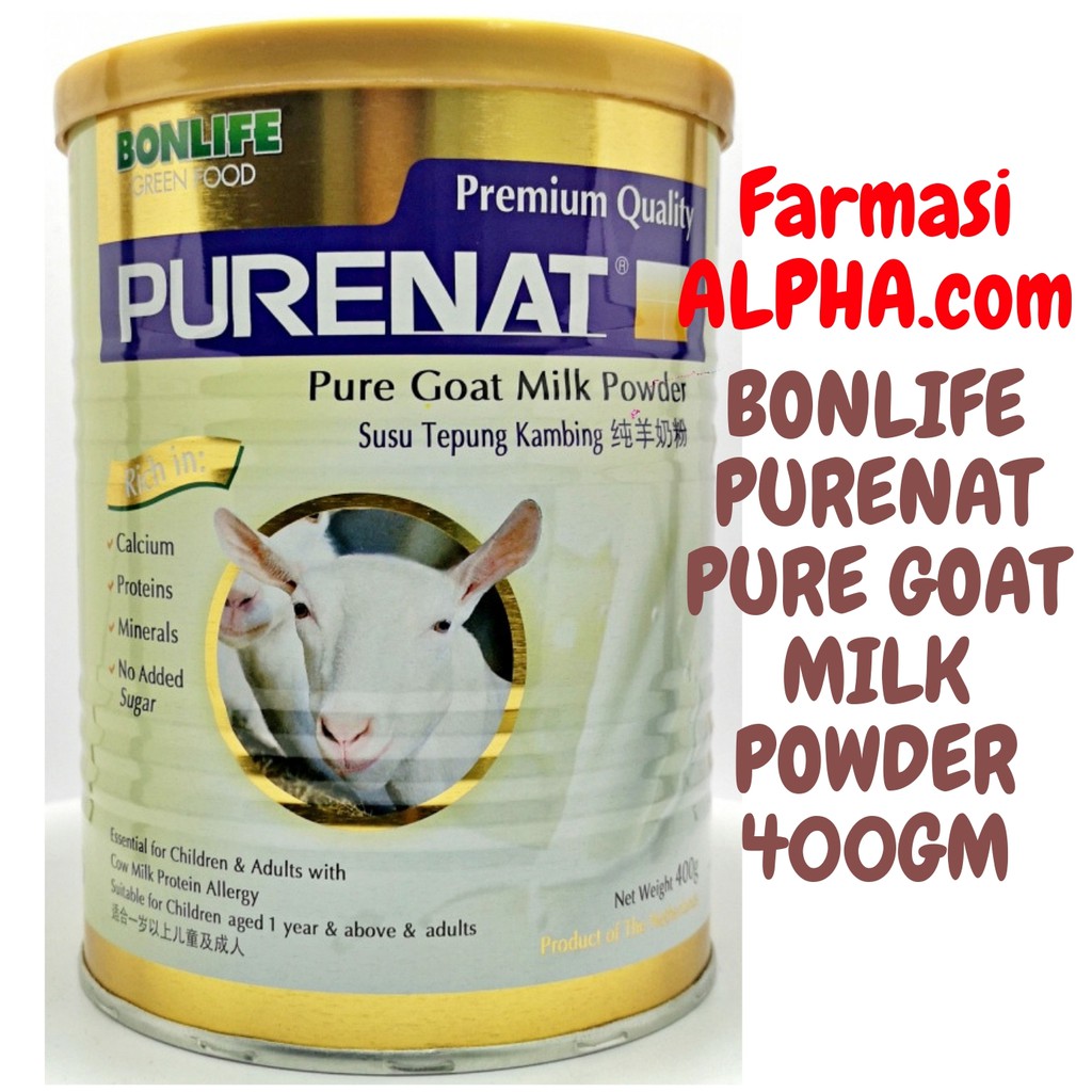 Bonlife Purenat Pure Goat Milk Powder 400g Shopee Malaysia