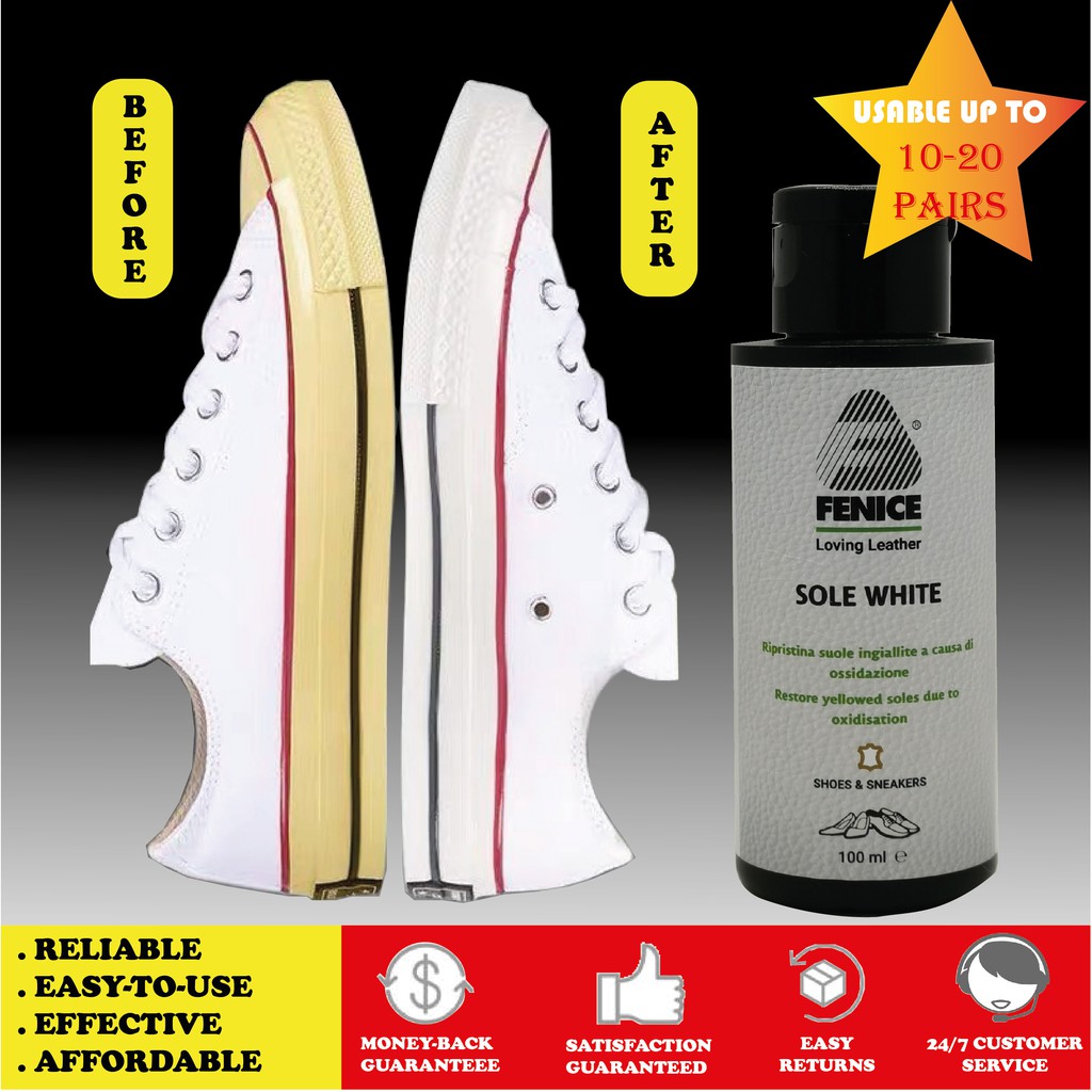 Fenice Sole White // Unyellowing Sole // Shoe Cleaner // Sole Whitener
