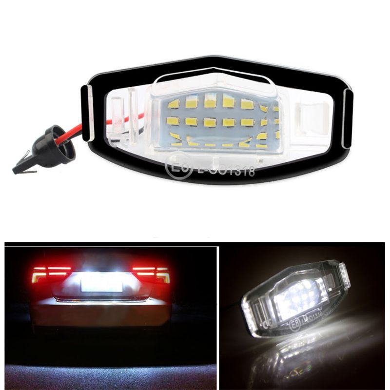 2 Pcs Bright White 18 LED License Plate Light Lamp for