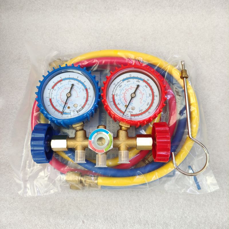 GANTV Heavy Duty Refrigerant Gas Meter 536G Manifold Gauge Set R134A