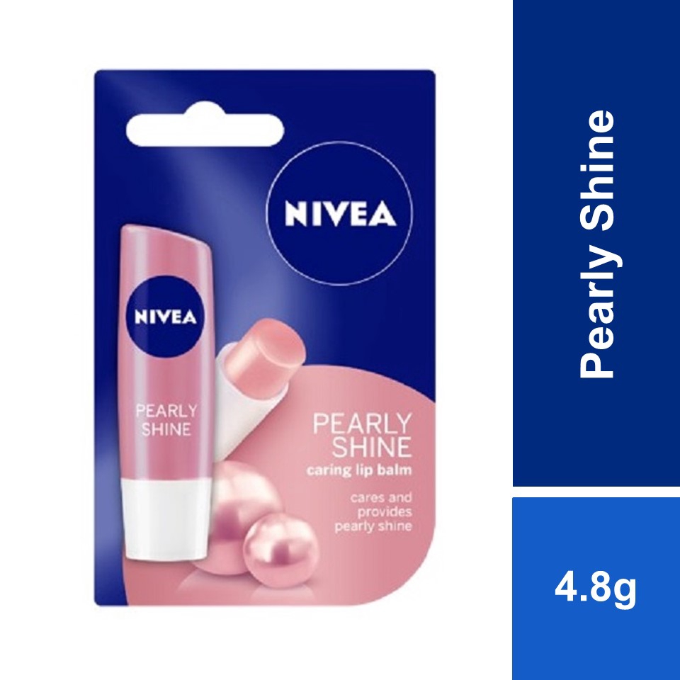 NIVEA Lip Care Caring Lip Balm Pearly Shine (4.8g) Lip Balm