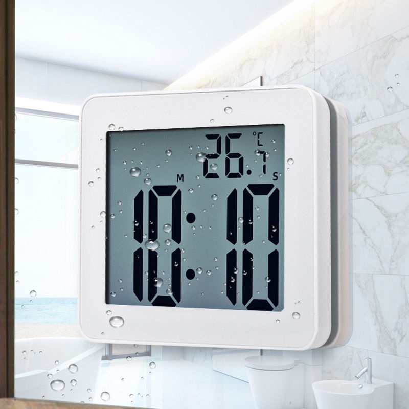 Bathrooms waterproof digital electronic clock desktop clock alarm clock