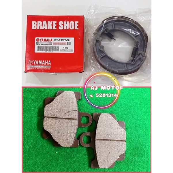 RXZ FRONT DISC PATE PAD / BRAKE SHOE LINING WITH SPRING BELAKANG YAMAHA