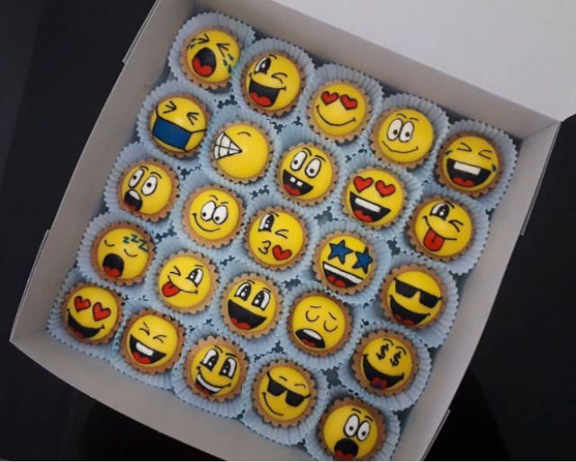 Cheese Tart Emoji hybrid art