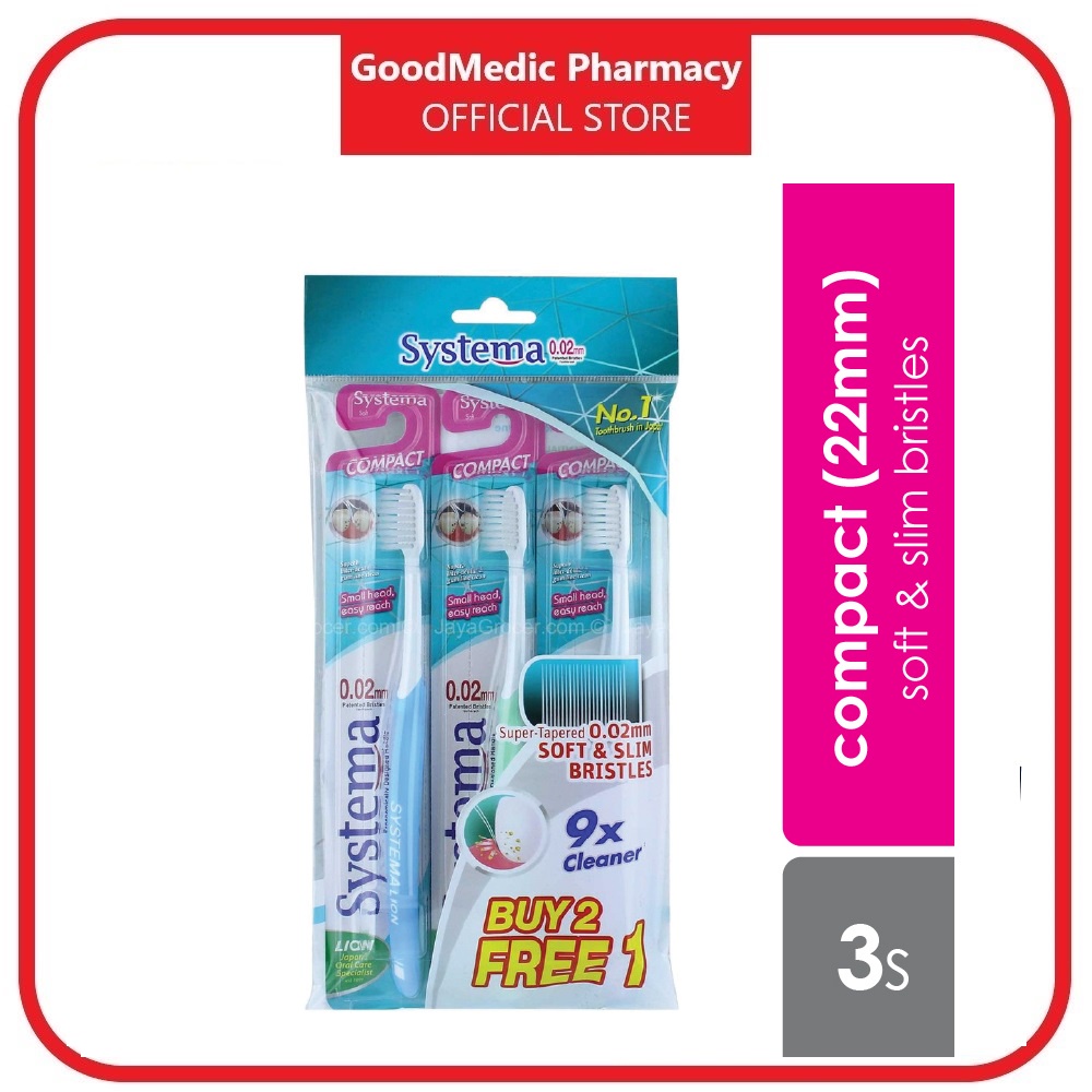 Systema Toothbrush Compact 0.02mm 2+1 (Japan Brand) Shopee Malaysia