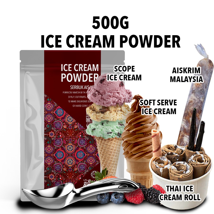 500G Rasa Royal Halal Ice Cream Powder Vanilla Taste, Soft Ice Cream