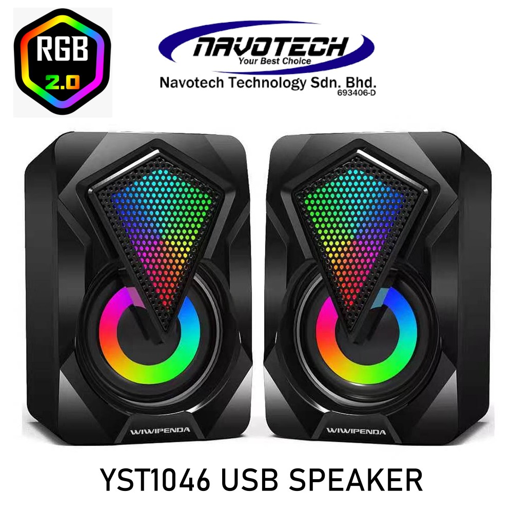 TWOLF USB RGB Speaker 1046 Laptop PC Speaker YST1046 Gaming Speaker