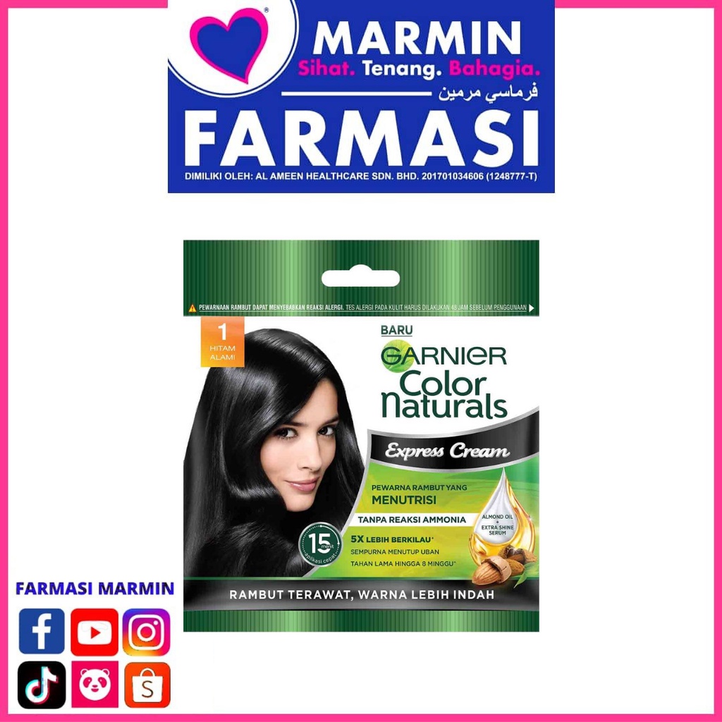 GARNIER COLOR NATURALS EXPRESS CREAM 1 HITAM ALAMI 20 ML Shopee Malaysia