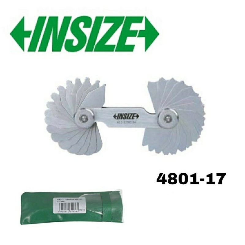 INSIZE Radius Gauge/Radius Gage Metric Engine Cylinder 480117 (17mm