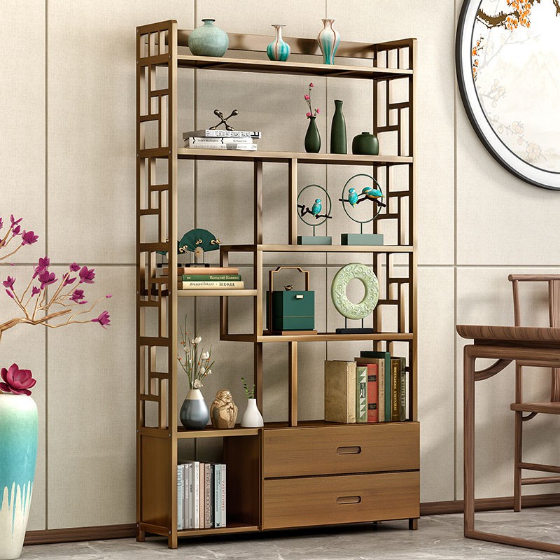 Wine rack solid wood shelf display living room storage rack