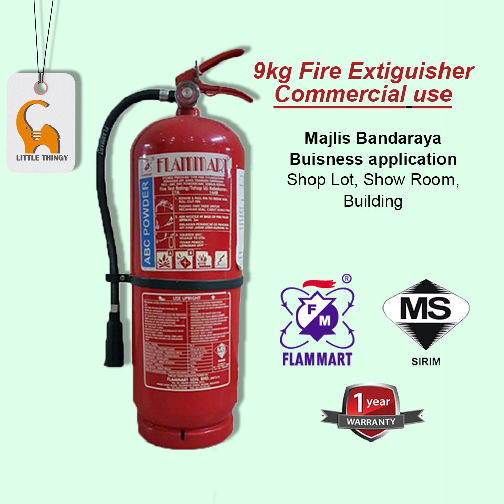 Bomba Cert 9kg Fire Extinguisher Flammart ABC Dry Powder SIRIM