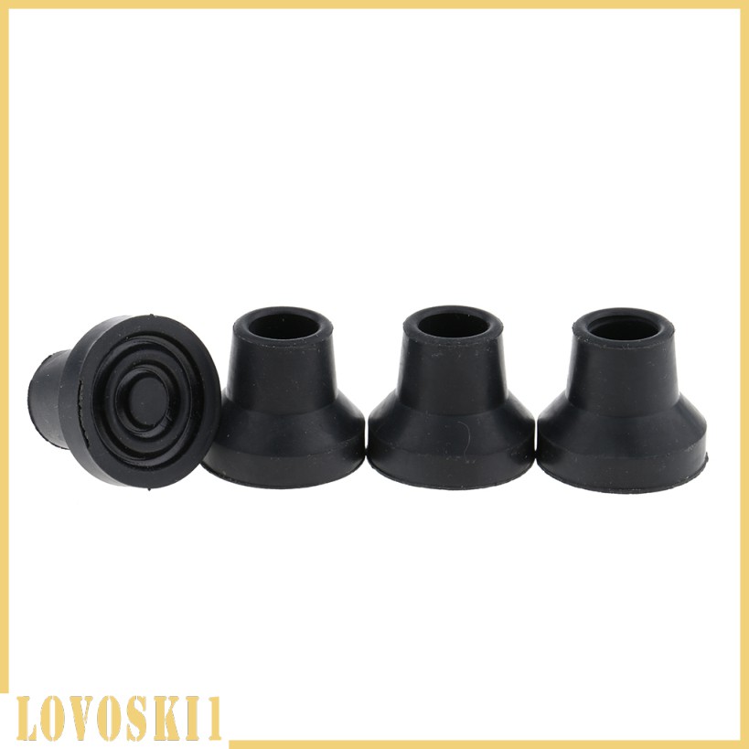 [lovoskibcMY] 4x Rubber Replacement Ferrules Tips For Walking Sticks