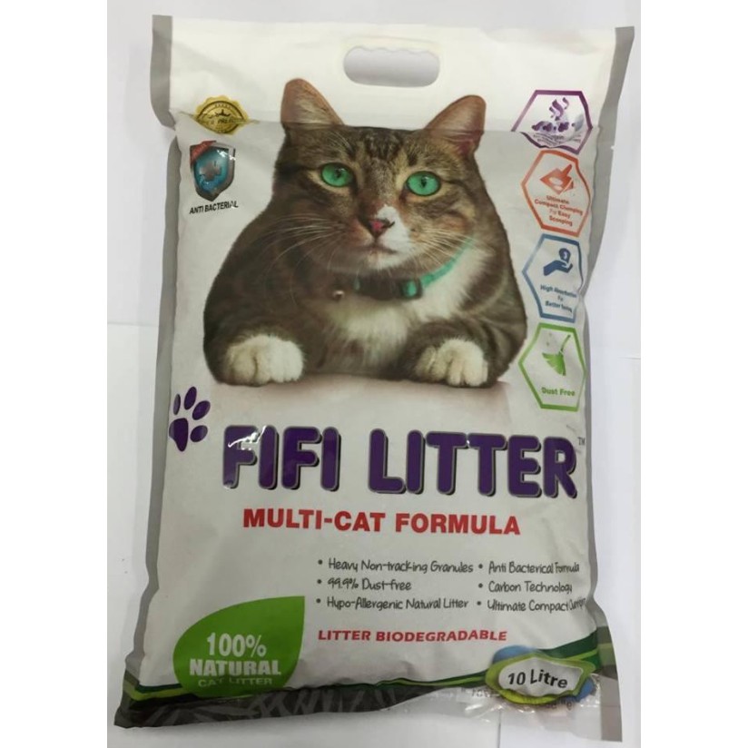 Natural FIFI Cat Litter 10L (MultiCat Formula) Shopee Malaysia