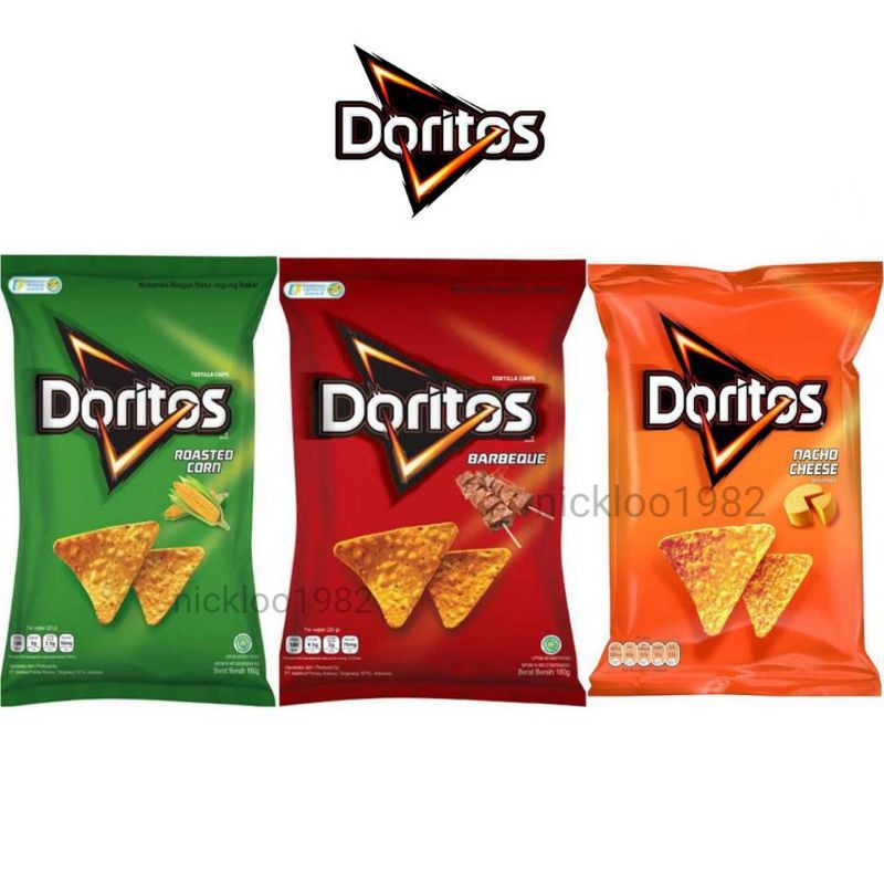 Doritos roasted corn/BBQ/nacho cheese flavoured corn chips 150g/160g Shopee Malaysia