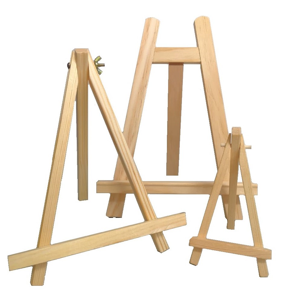 Pemegang kertas lukisan seni kayu warna Mini Wooden Easel For Art