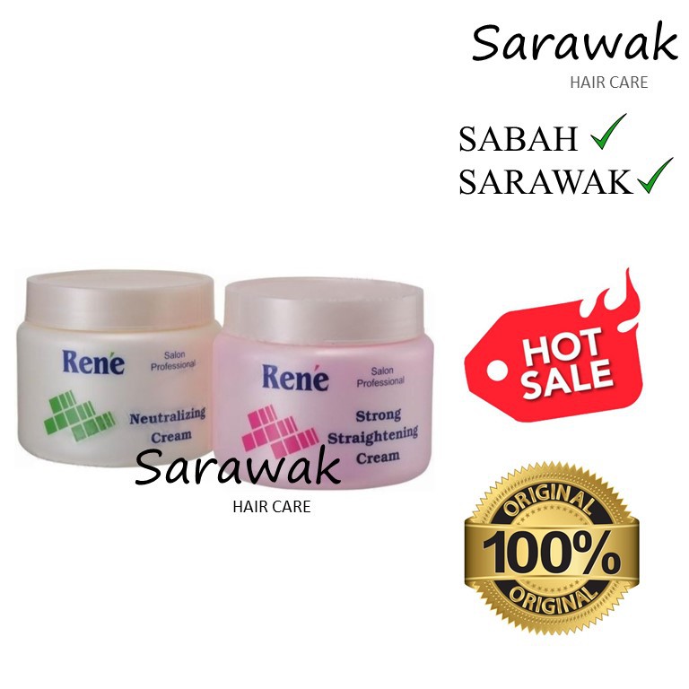 Rene Rebonding Strong Straightening Cream & Neutralizer Cream 500ml