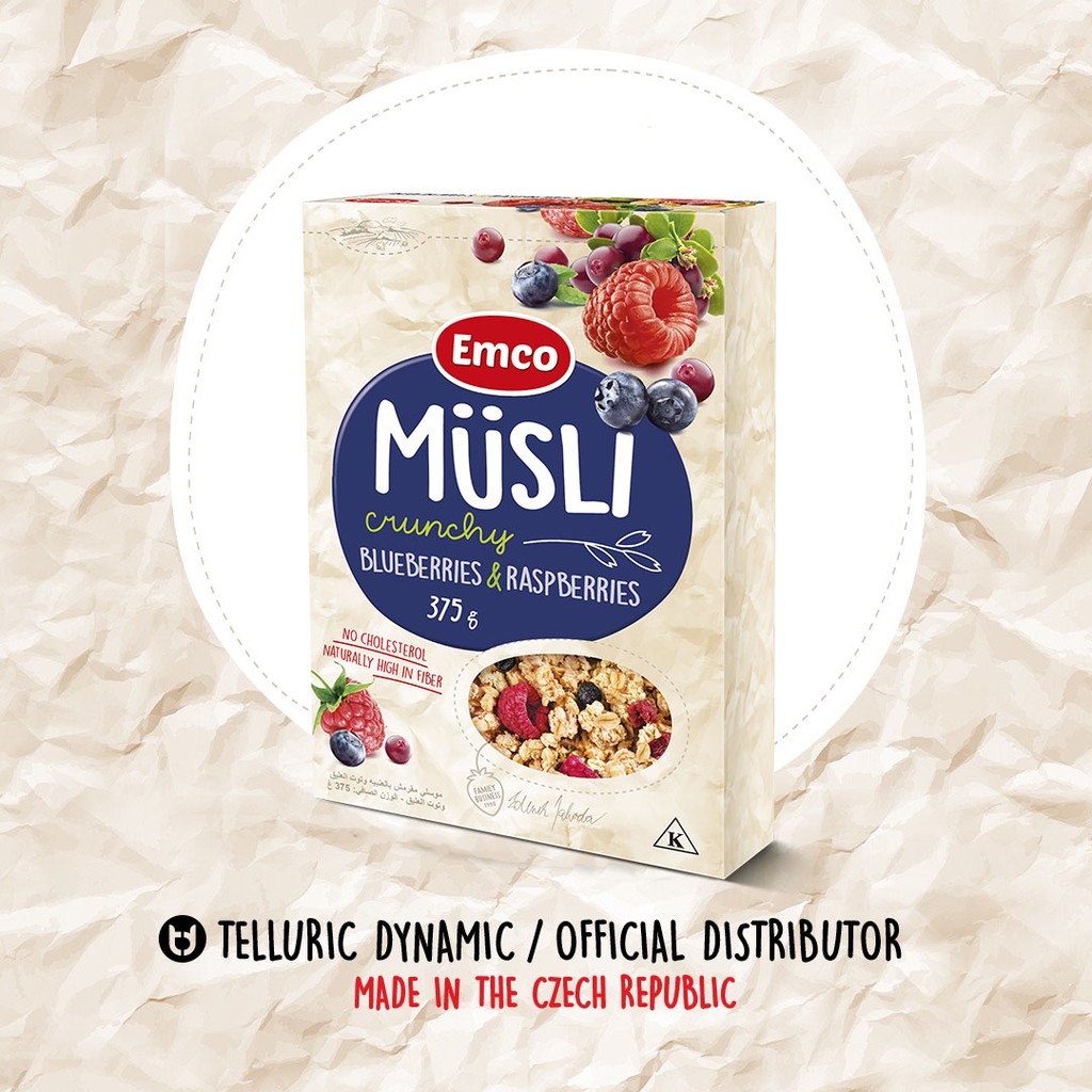 Emco Crunchy Muesli with Blueberry and Raspberry 375gm Shopee Malaysia