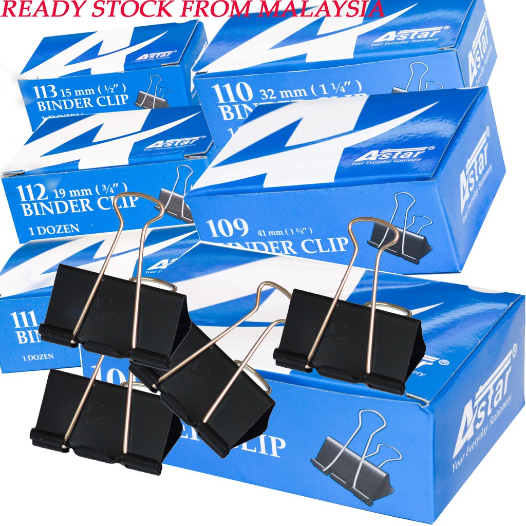 BINDER CLIP/CLIP HITAM/PAPER CLIP/ klip pengikat/15MM/19MM/25MM/32MM