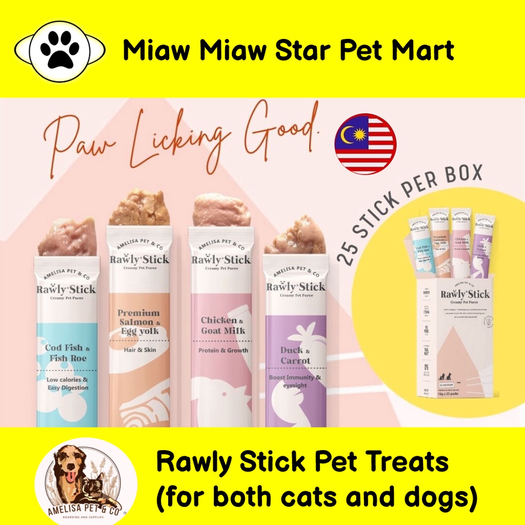 [follow shop get RM150RM10 voucher]Amelisa Rawly Stick Pet Treats Cat