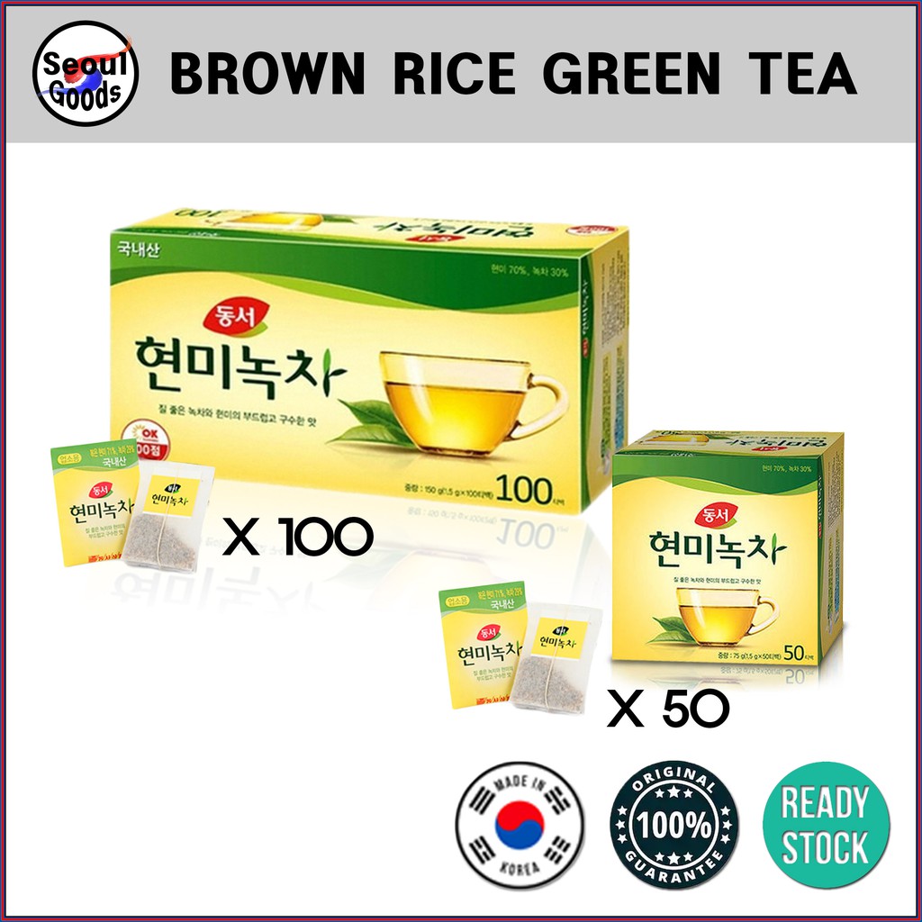 [DongSuh] Brown Rice Green Tea l Korean Green Tea bags l Korean Brown