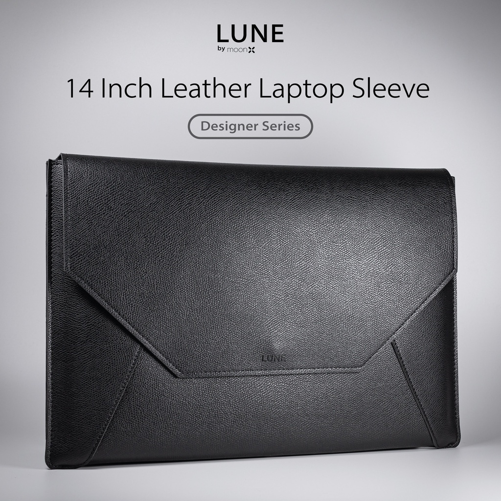 LUNE Premium Leather 14 Inch Laptop Sleeve Cover For M*cbook Pro/Air, Hp, Lenovo, Dell Laptop