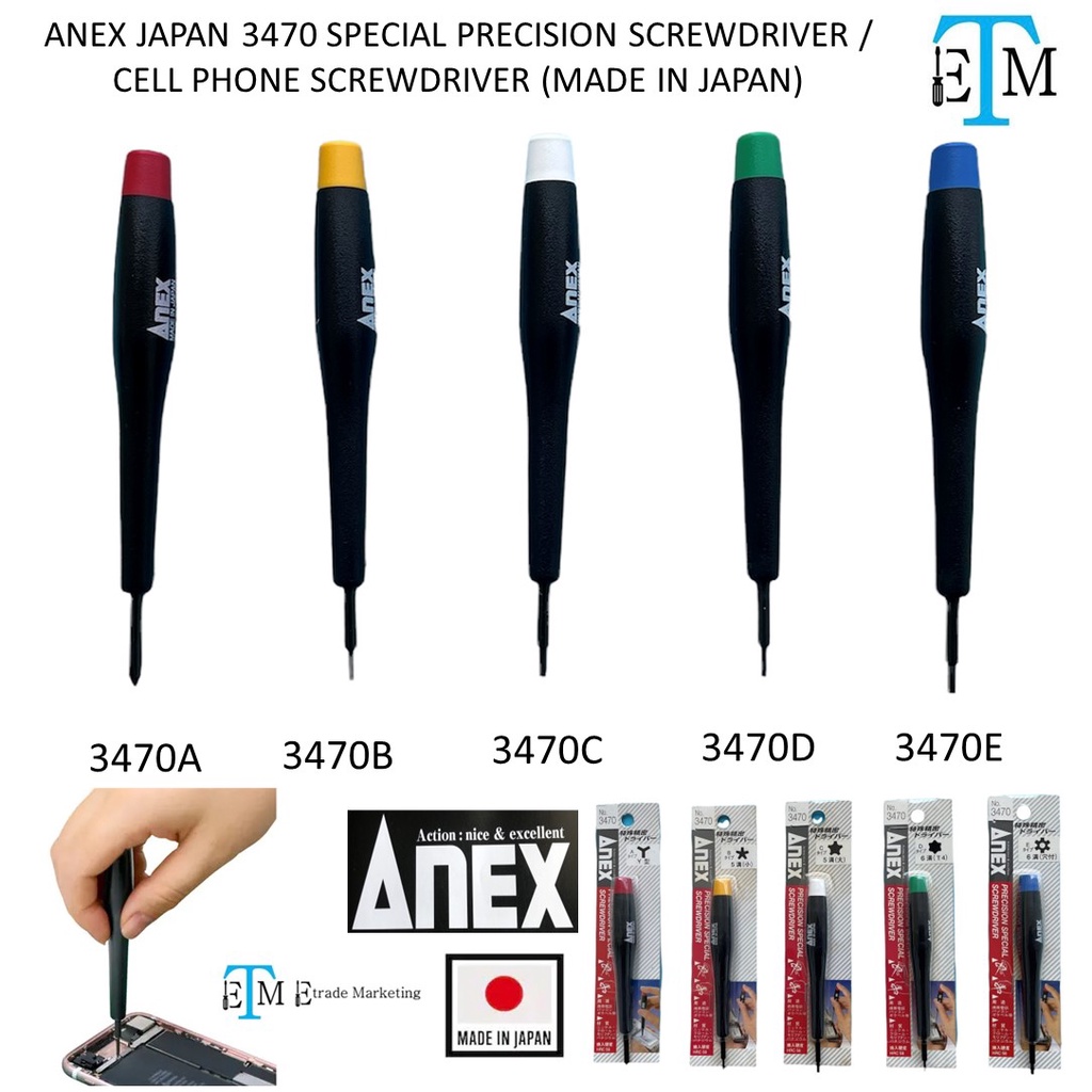 Anex Japan 3470 Special Precision Screwdriver Cell Phone Screwdriver