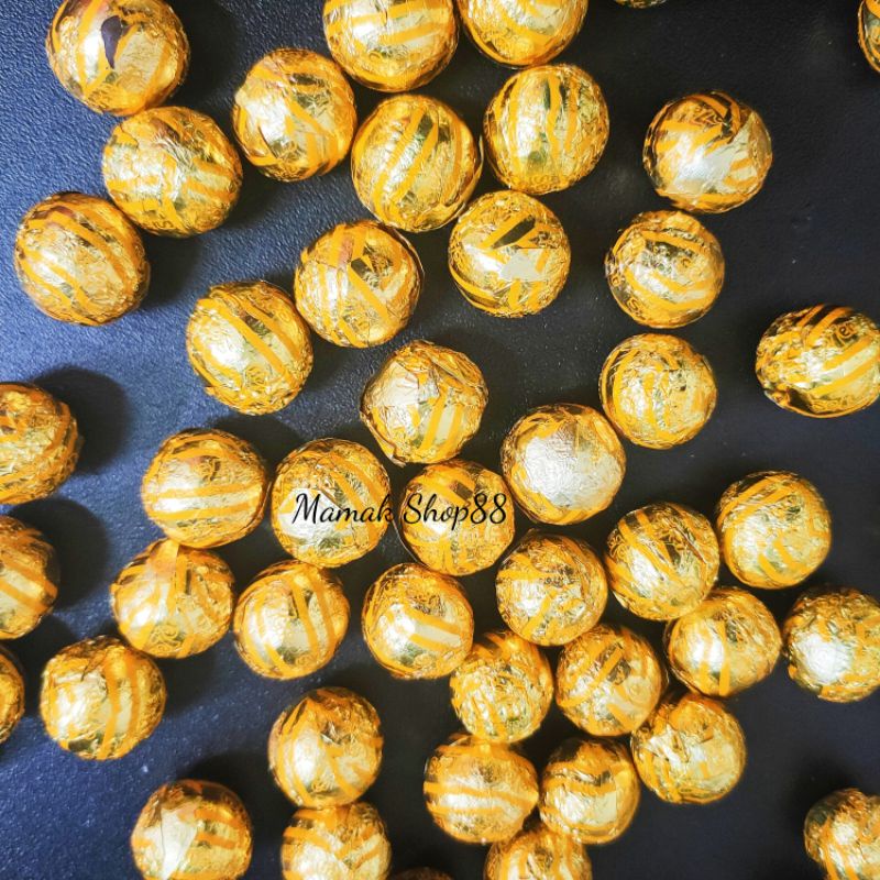 50pcs Chocolate Gold Ball / Coklat Emas Bola (HALAL) Shopee Malaysia
