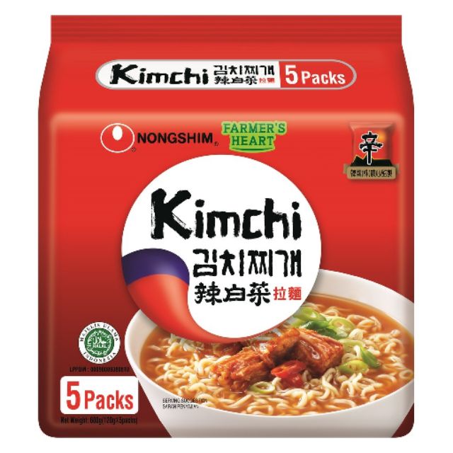 Nongshim Kimchi Ramyun/ Halal Korea Kimchi Ramen Instant Noodle 120g