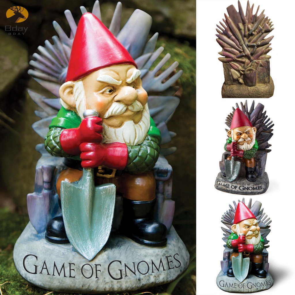 COD Nerdy Garden Gnomes Resin Statue for Garden Lawn Yard Unique