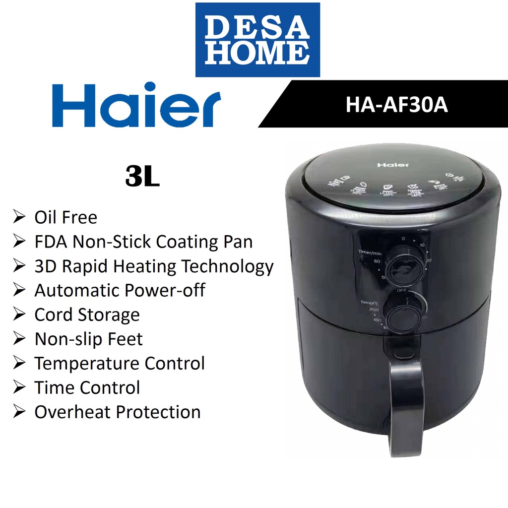HAIER HAAF30A 3.0L ANALOG AIR FRYER HAAF30 / HAAF30 HAAF30A Shopee