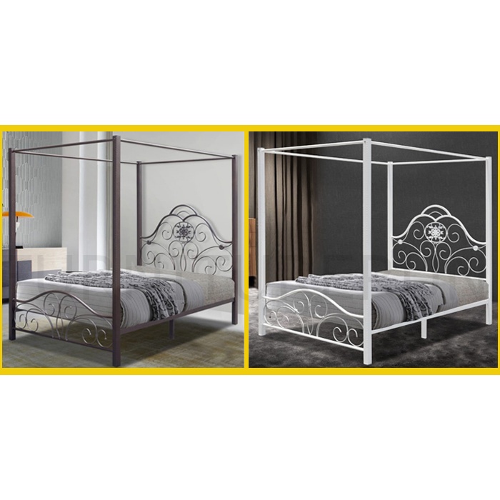 Nikken Queen Metal Poster Bed 5 Years Warranty Superbase Heavy Duty