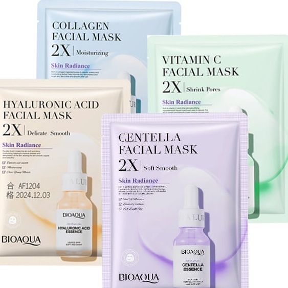 BIOAQUA MOISTURIZING FACIAL MASK 30G (VITAMIN C / COLLAGEN / HYALURONIC