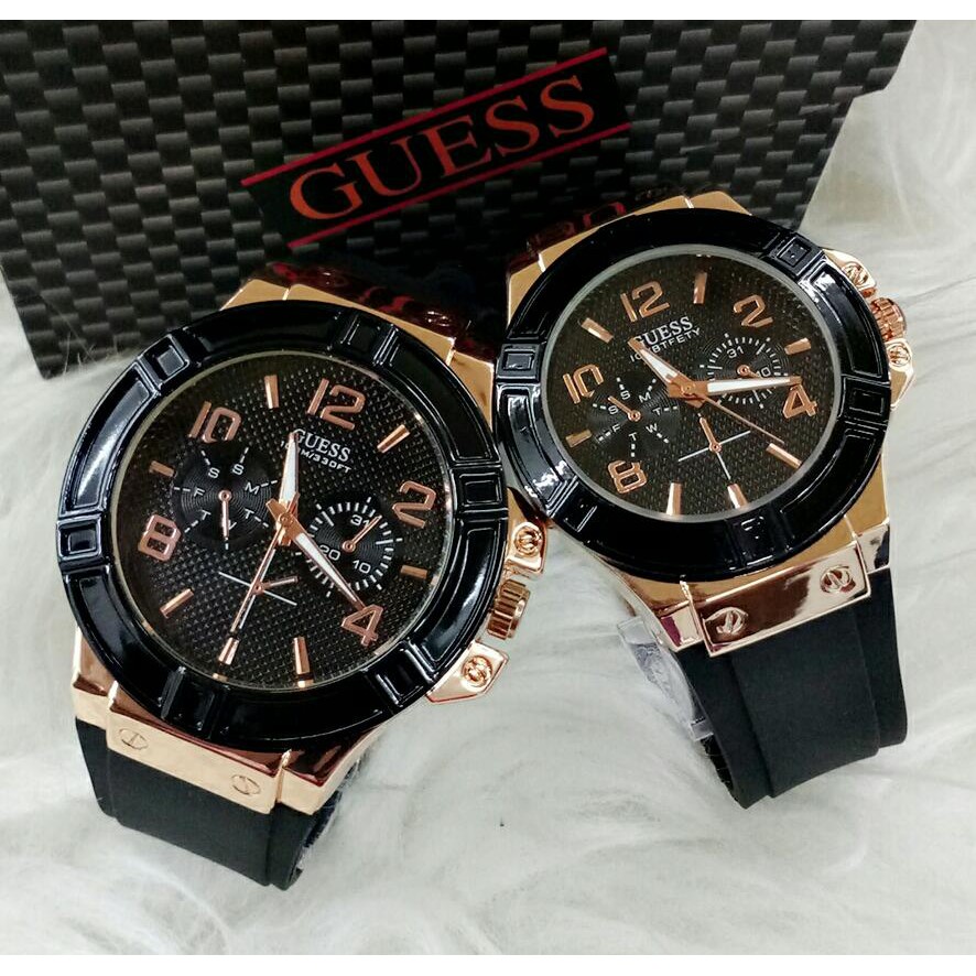 GUESS WATCHES COUPLE SET (BLACK) Shopee Malaysia