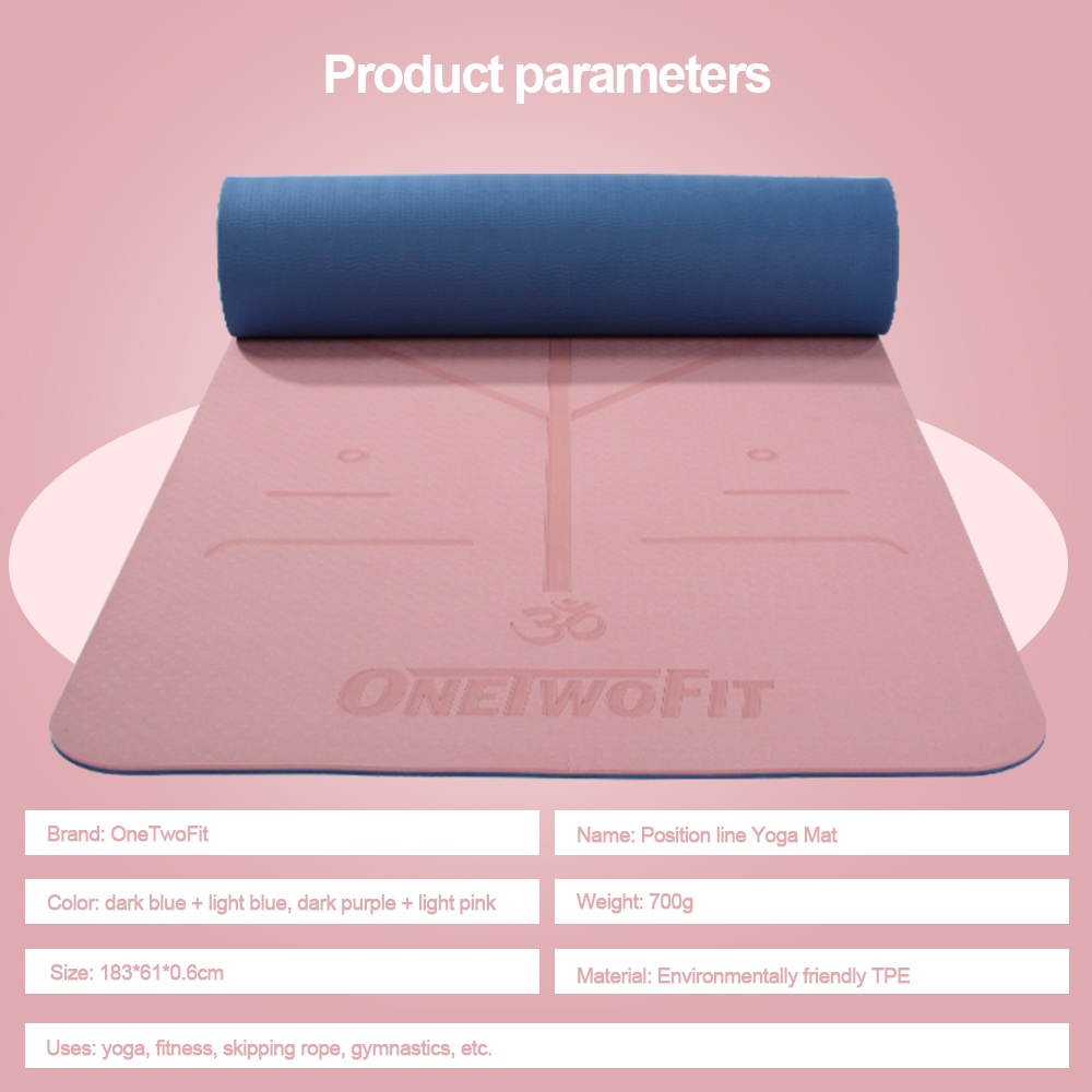 TPE Yoga Mat AntiSlip Dual Layer with Alignment Guide