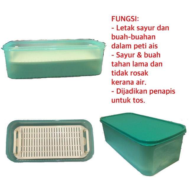 [SHBH] CLEARANCE TUPPERWARE TEMPAT LETAK SAYUR & BUAH ATAU PENAPIS