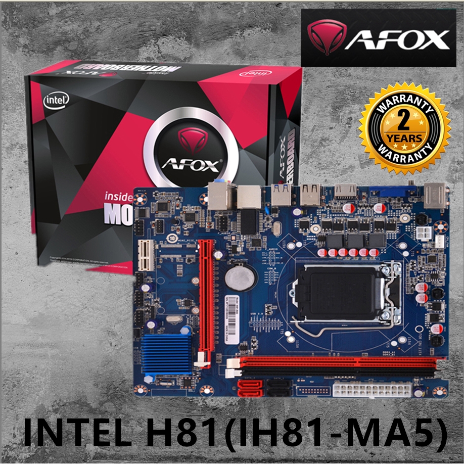 AFOX IH81MA5 MATX Motherboard Intel H81 LGA 1150 ( Support 4th Gen