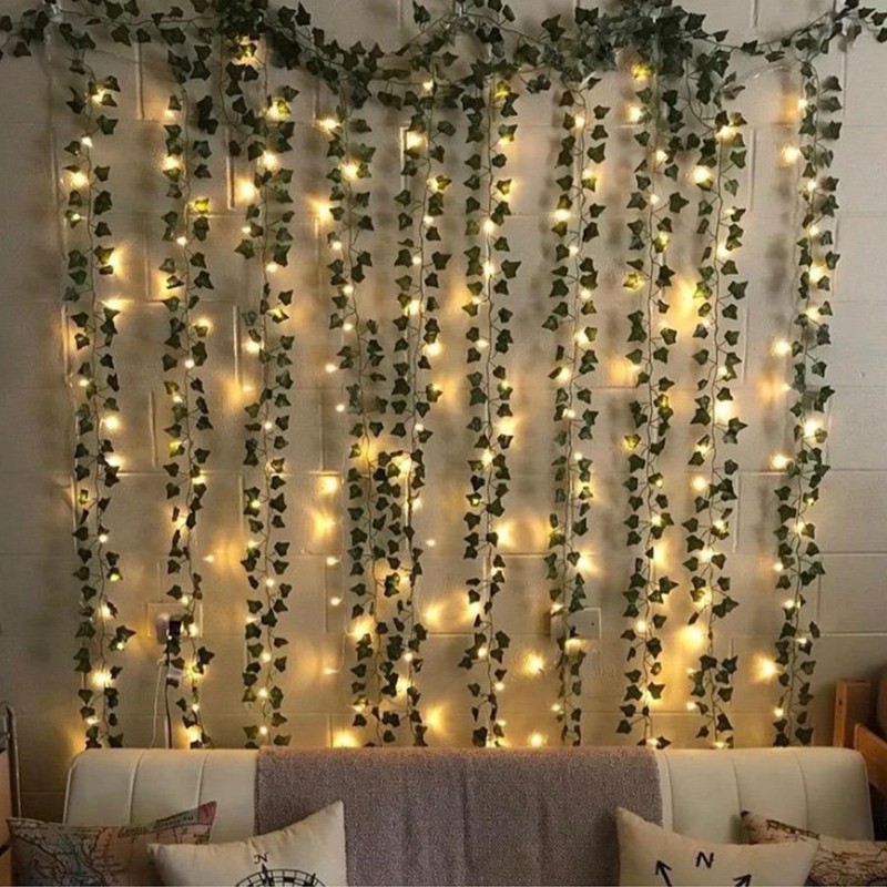 Flashing 2m LED Ivy Vine String Lights 2AA Or 3AA Battery Operated Led