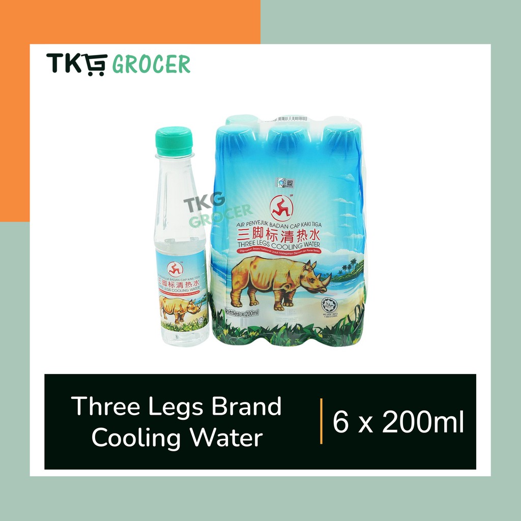 Three Legs Brand Cooling Water 6 x 200ml Air Badak Shopee Malaysia