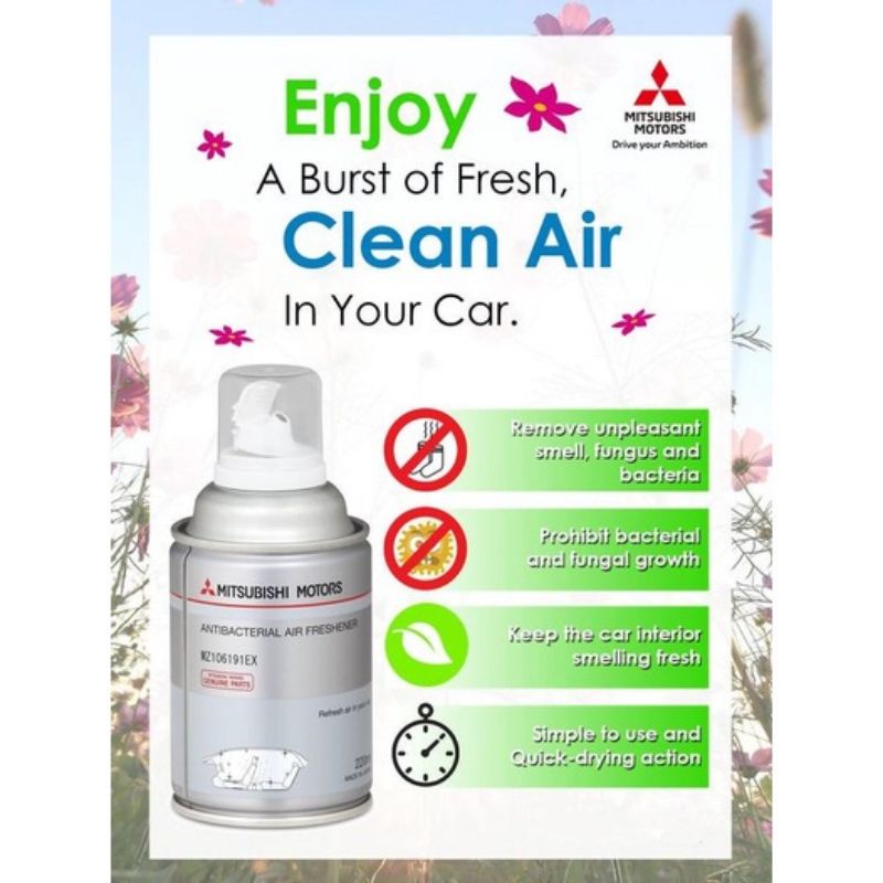 ORIGINAL MITSUBISHI MOTORS GENUINE ANTIBACTERIAL AIR FRESHENER PERFUME
