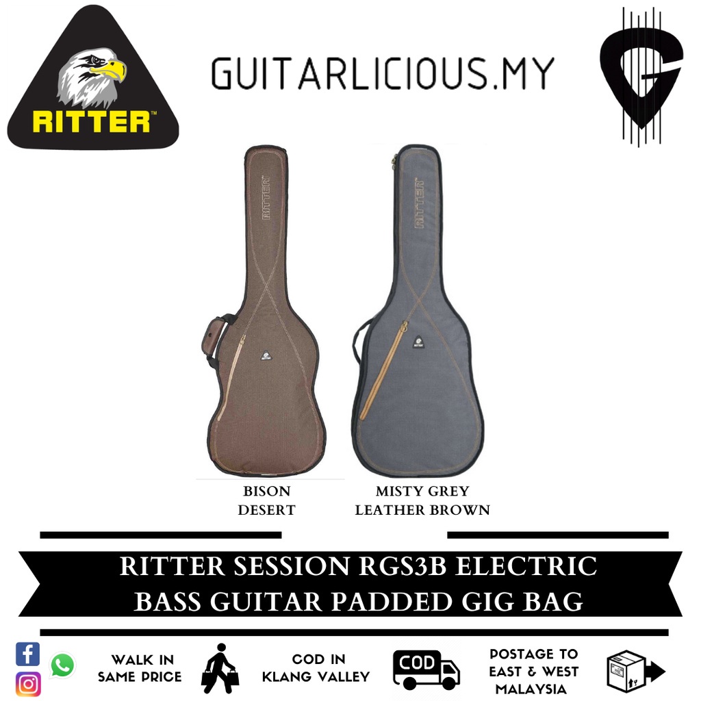 Ritter Session RGS3B Electric Bass Guitar Padded Gig Bag Shopee Malaysia